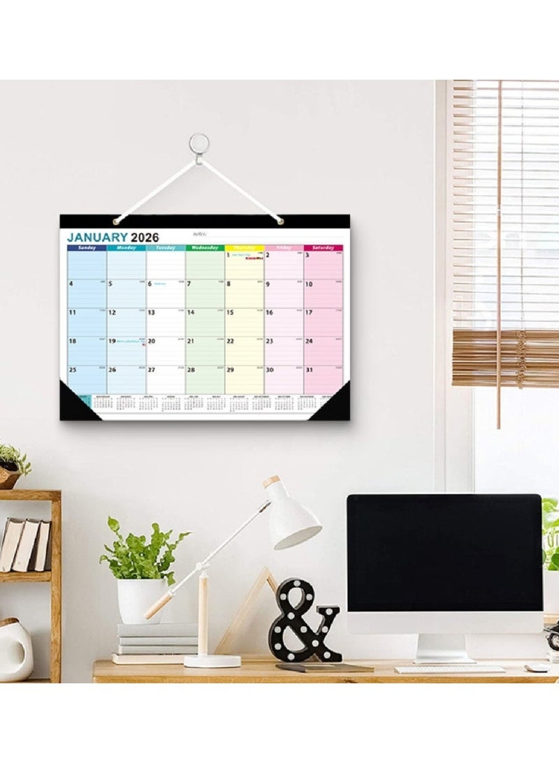 نيمبوت تقويم حائطي شهري للمكتب والحائط 2026-2027، تقويم مكتبي مع واقيات زوايا، 18 شهرًا، ورق سميك، قائمة مهام وملاحظات (من يناير 2026 إلى يونيو 2027) - Image 4